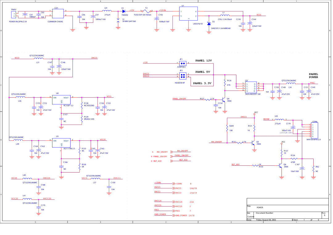 Boss Audio Systems 14.1 FLIP DVCC5 DVCC3, DC12V, Invon/Off, Panelon/Off, Bgtadj, VCC25 DVCC25, AVCC25, Pvcc 