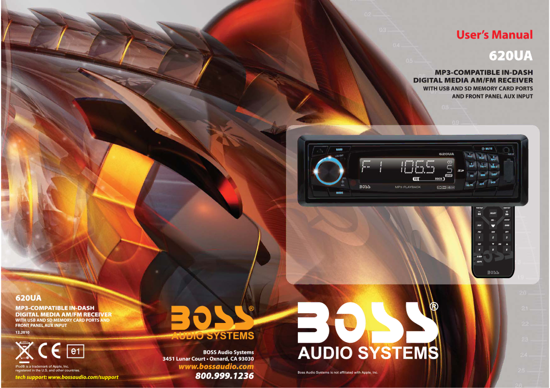 Boss Audio Systems 620UA manual 