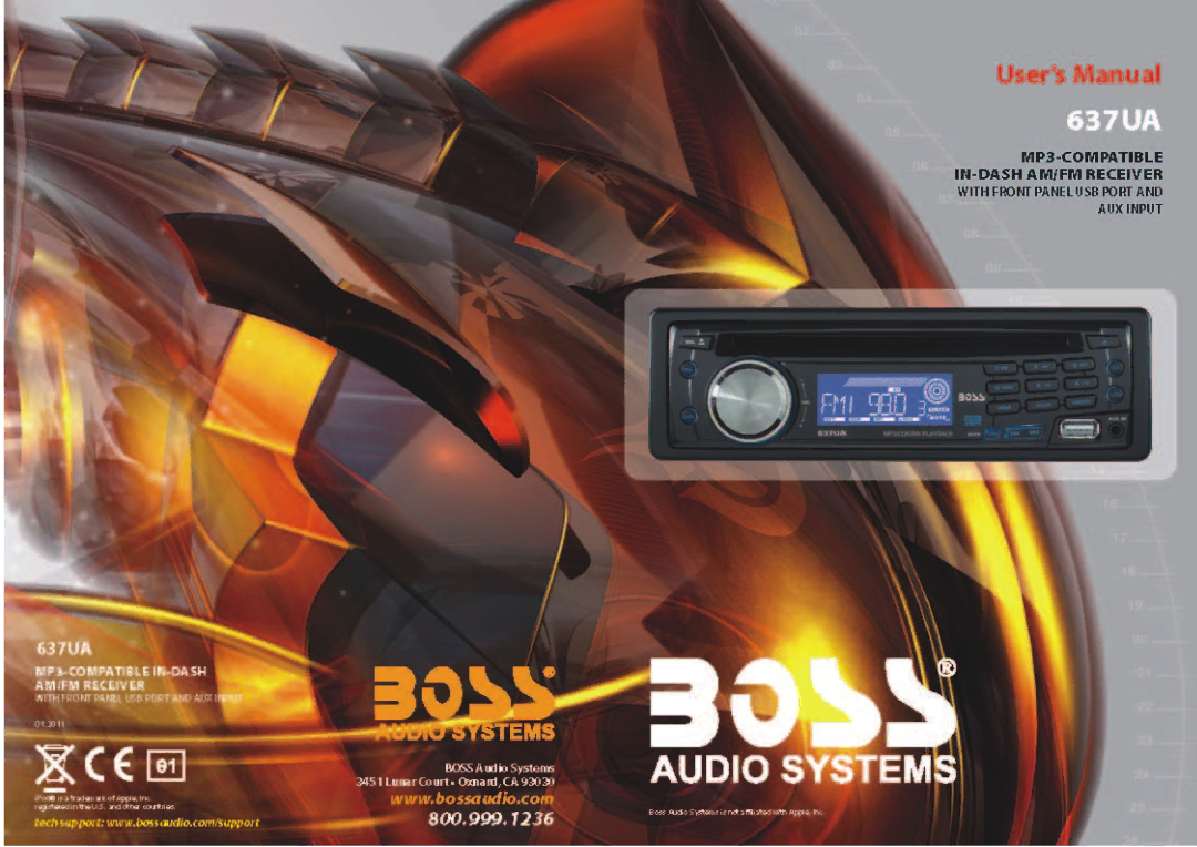 Boss Audio Systems 637UA manual 