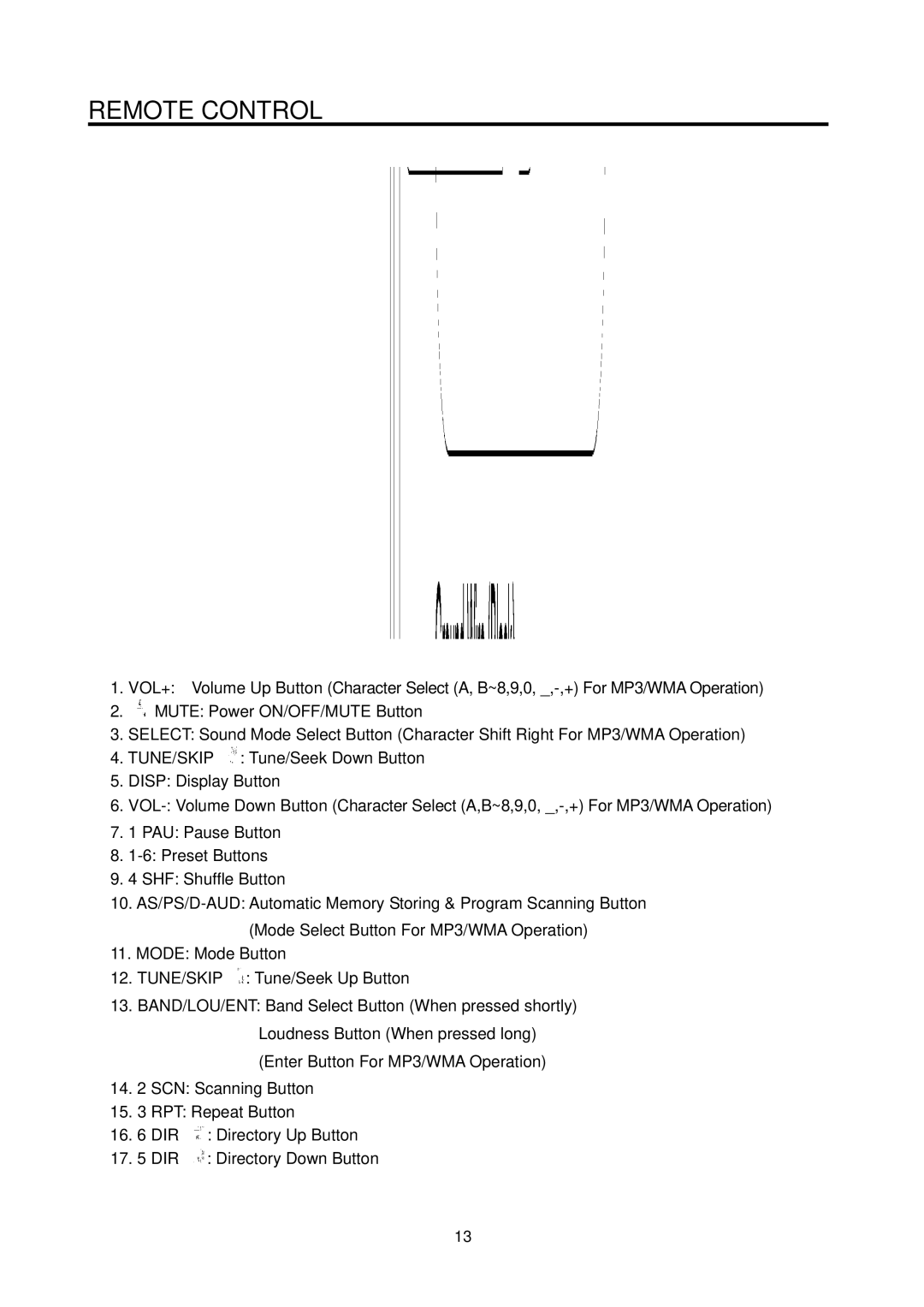 Boss Audio Systems 642CA manual Remote Control 