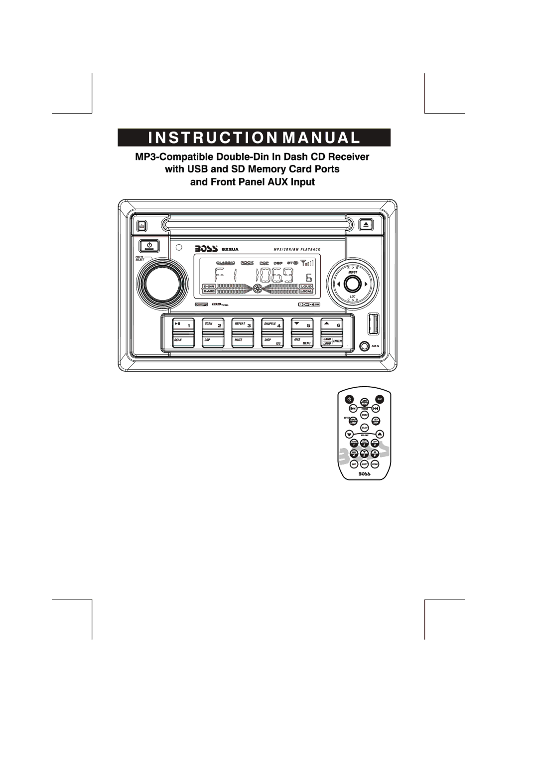 Boss Audio Systems 822UA manual 