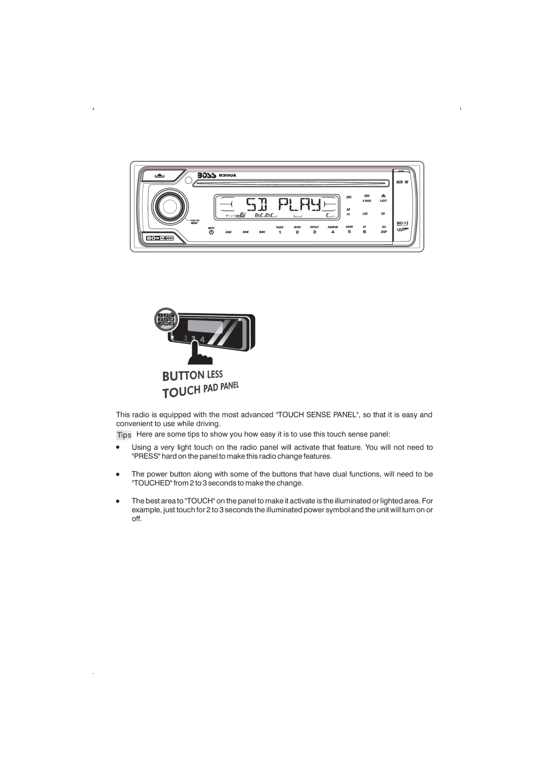 Boss Audio Systems 830UA manual 