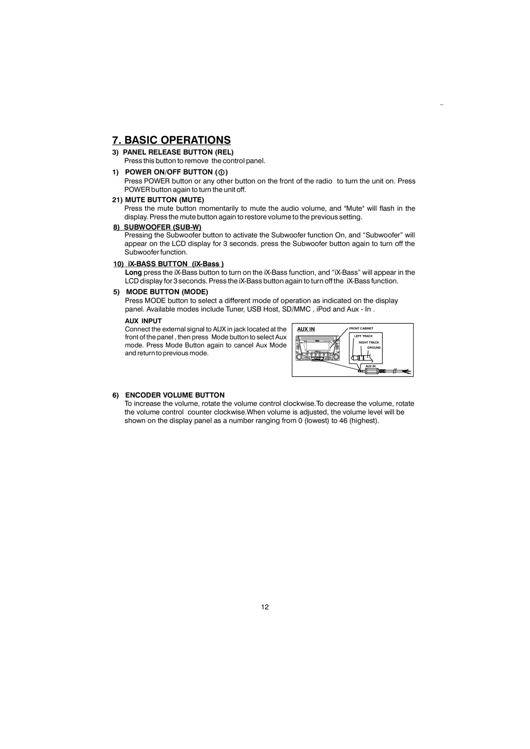 Boss Audio Systems 865DBI manual Basic Operations 