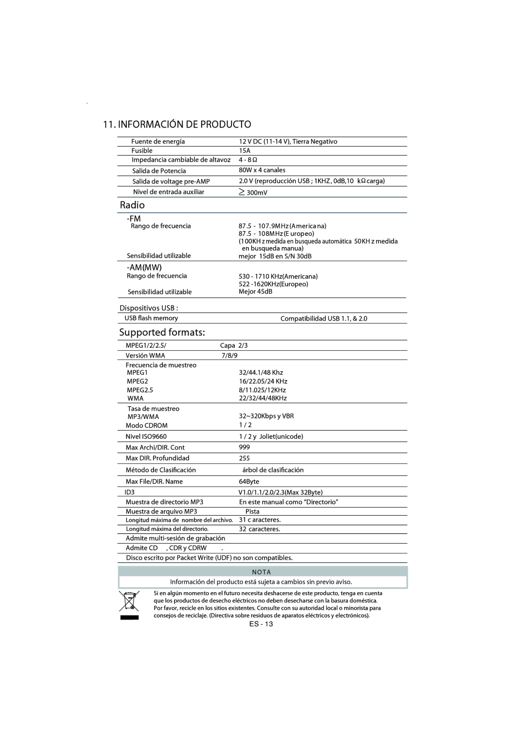 Boss Audio Systems 870DBI manual 