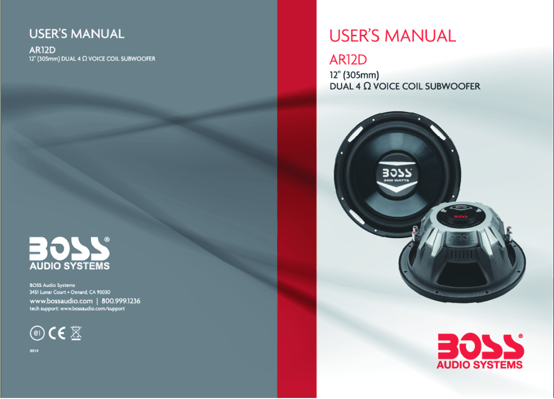 Boss Audio Systems AR12D manual 