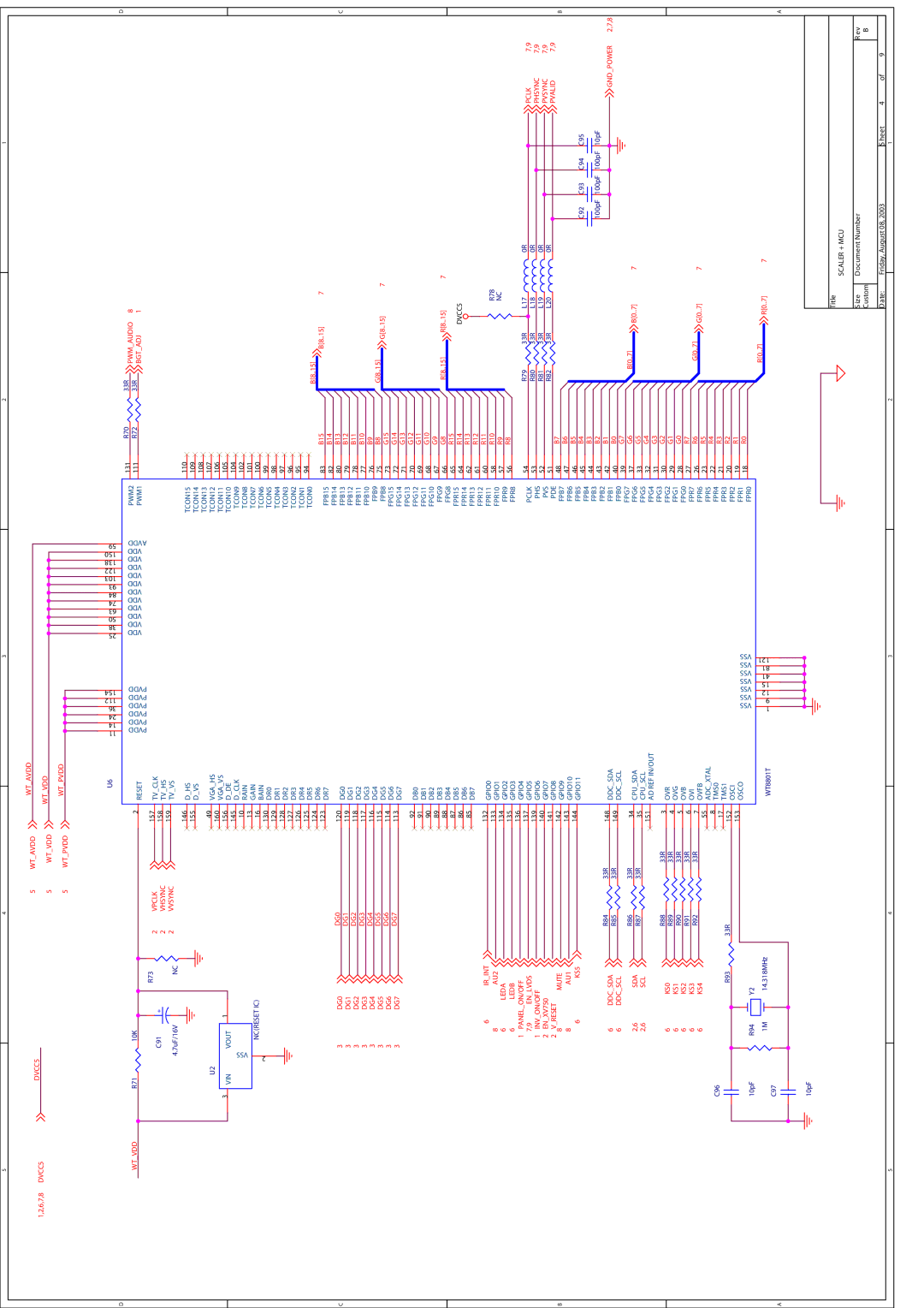 Boss Audio Systems B V 17 FLIP DVCC5 Wtavdd, DVCC5 Wtvdd Wtpvdd, Pwmaudio Wtvdd, DG0, DG1, DG2, DG3, DG4, DG5, DG6, DG7 