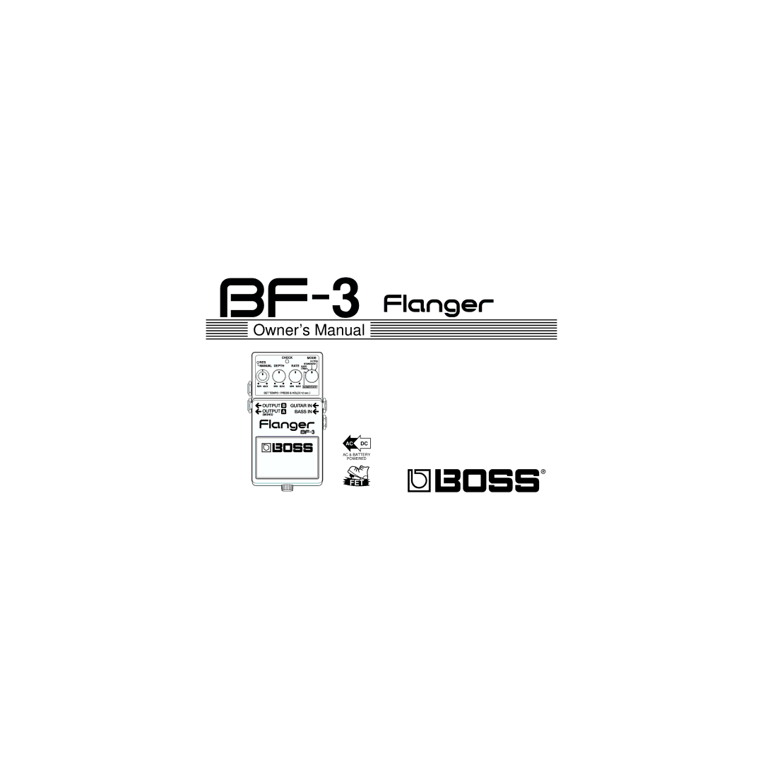 Boss Audio Systems BF-3 owner manual Fet 