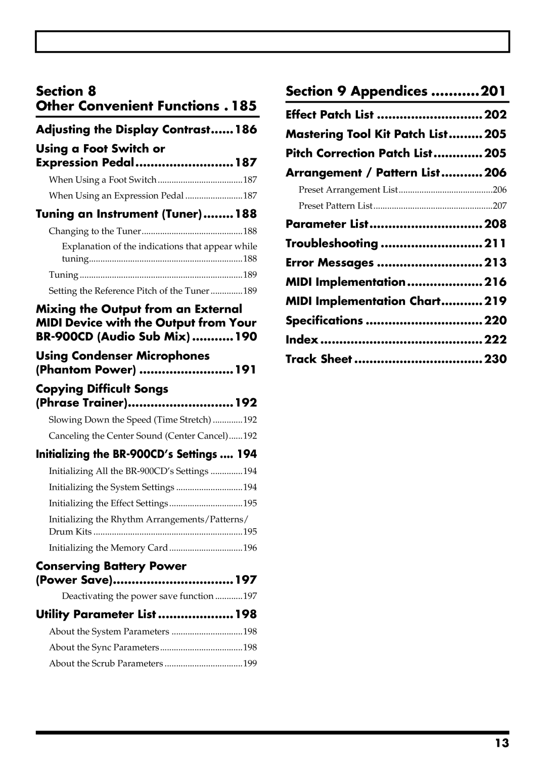 Boss Audio Systems BR-900CD owner manual Section Other Convenient Functions, Appendices 201 