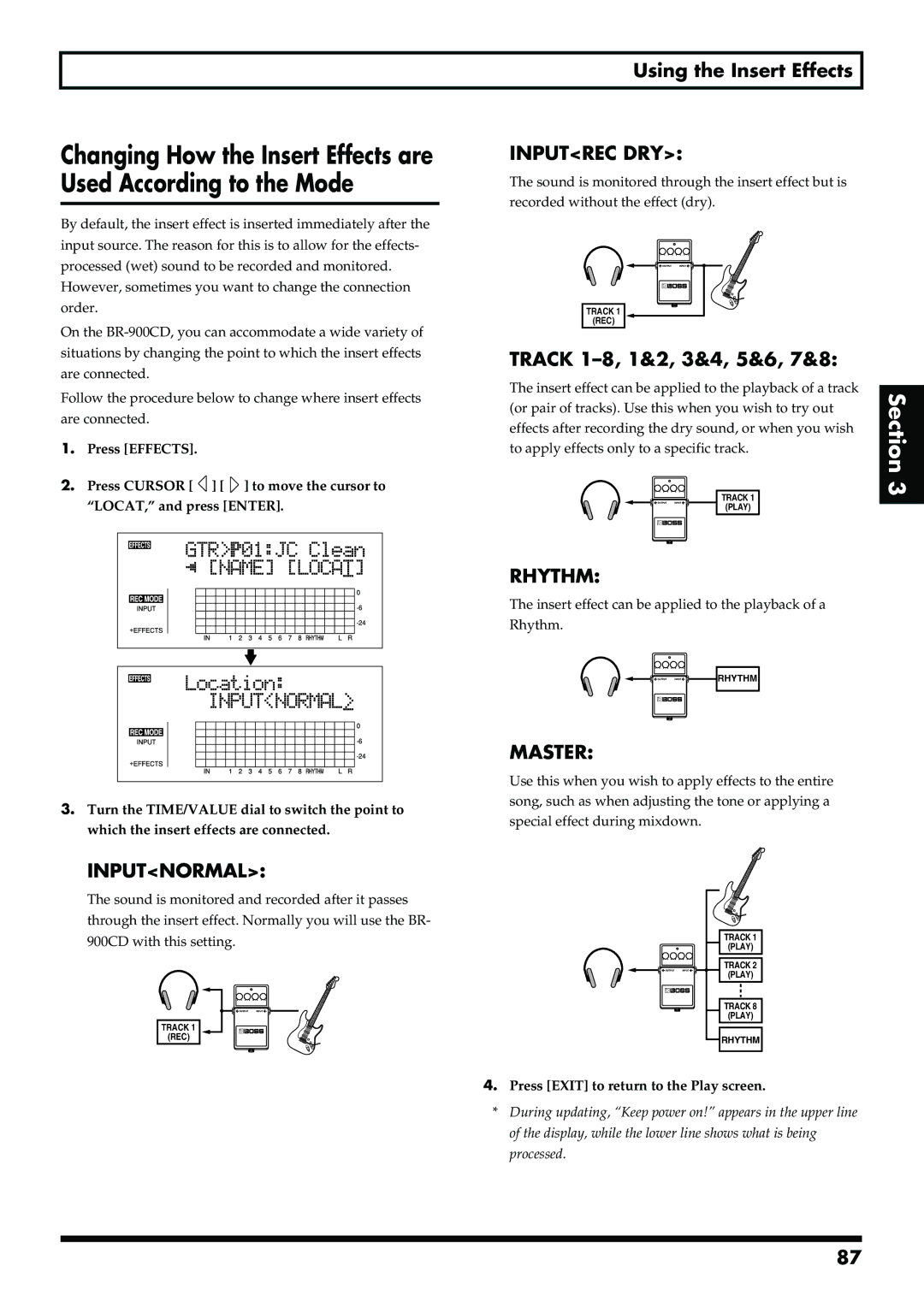 Boss Audio Systems BR-900CD owner manual Used According to the Mode, Track 1-8, 1&2, 3&4, 5&6, 7&8 