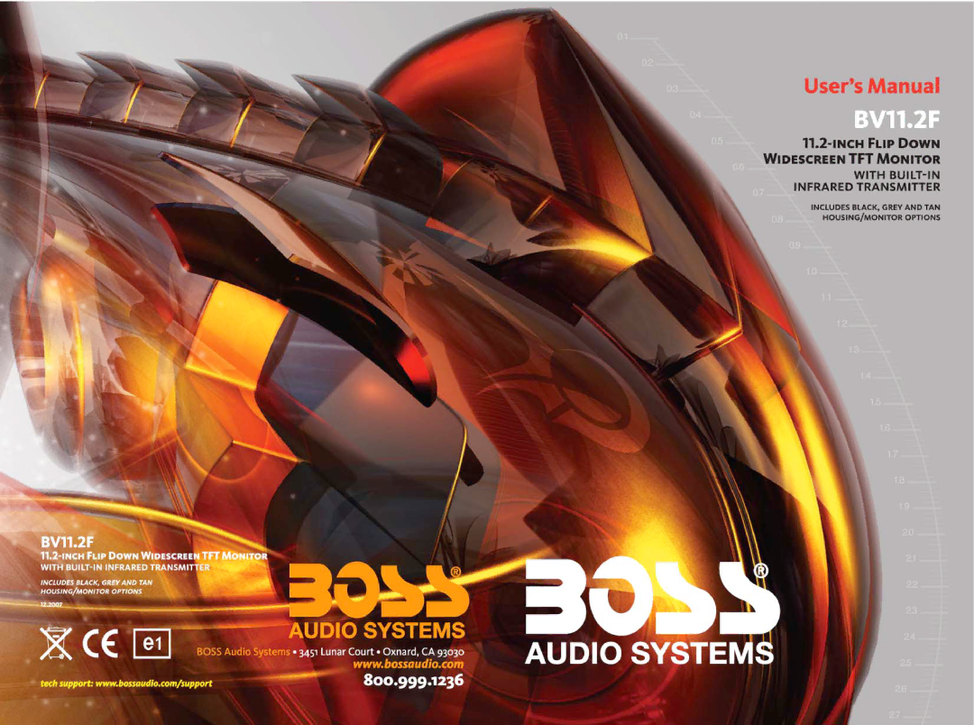 Boss Audio Systems BV11.2F manual 