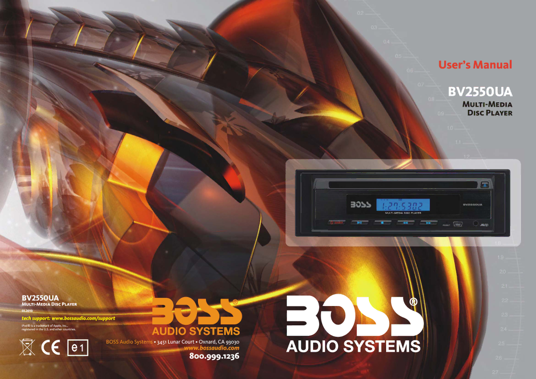 Boss Audio Systems BV255OUA manual 