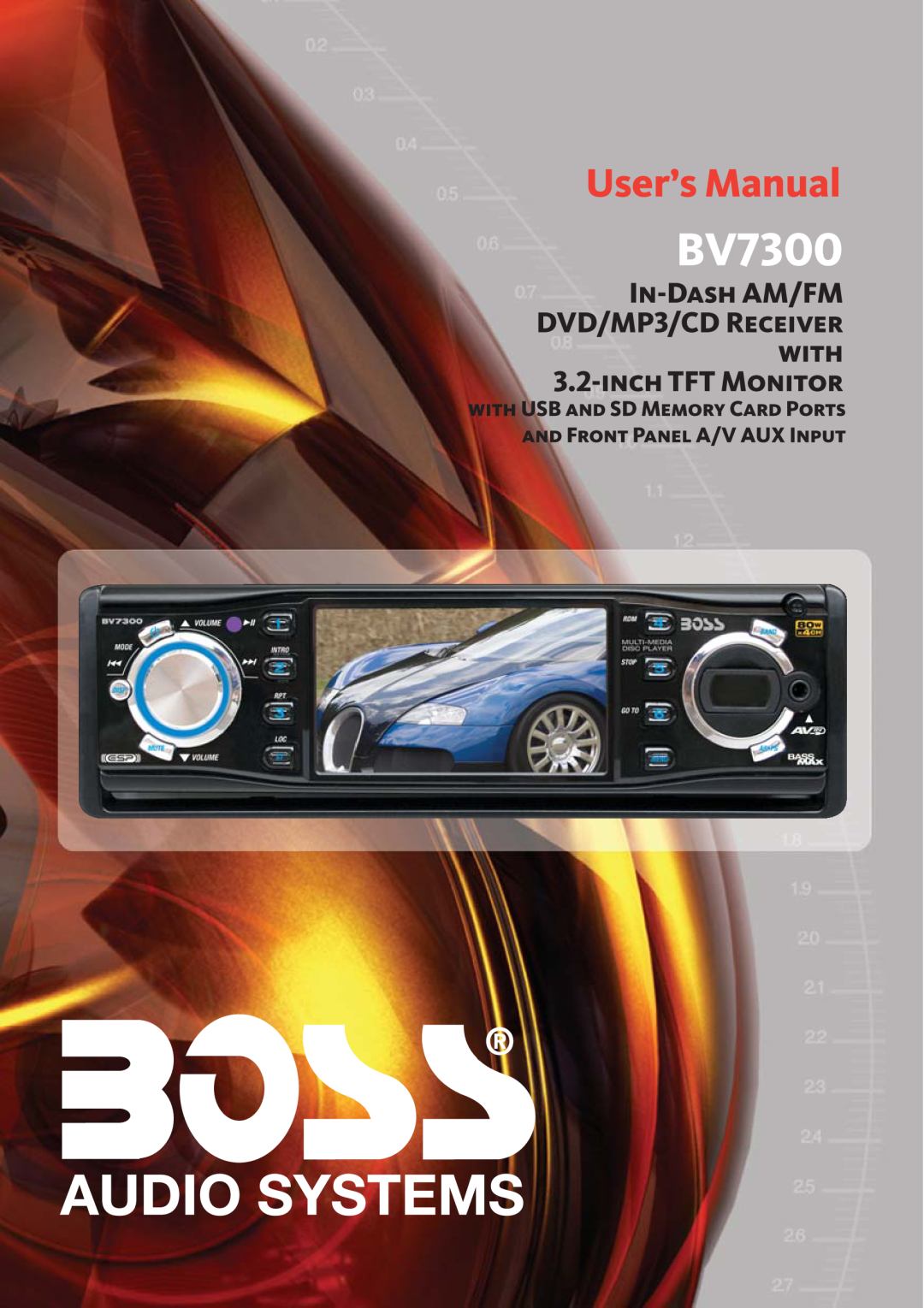 Boss Audio Systems BV7300 manual 
