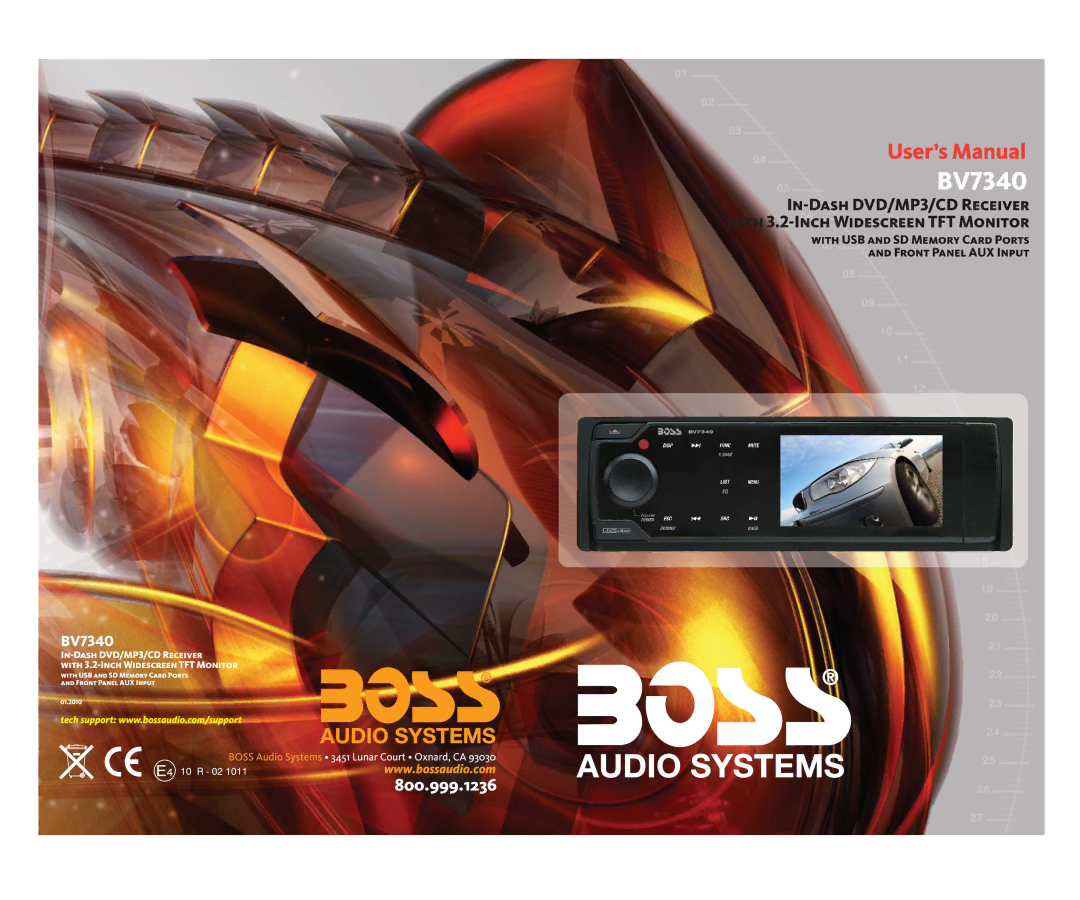 Boss Audio Systems BV7340 manual 