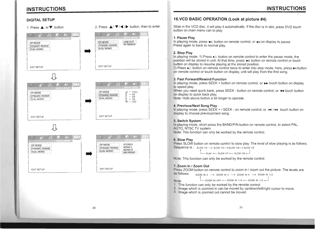 Boss Audio Systems BV8975B manual VCD Basic Operation Look at picture #4 