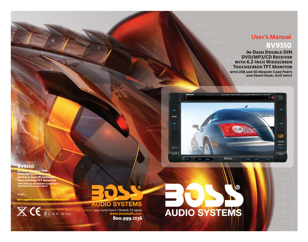 Boss Audio Systems BV9350 manual 