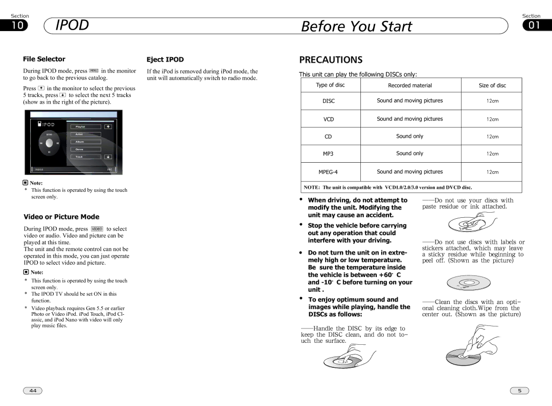 Boss Audio Systems bv9565bi manual Before You Start, File Selector, Eject Ipod, Video or Picture Mode 