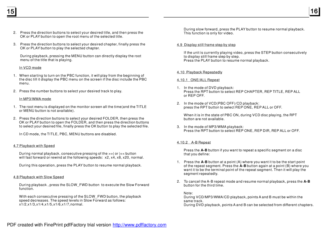 Boss Audio Systems BV9982U user manual 