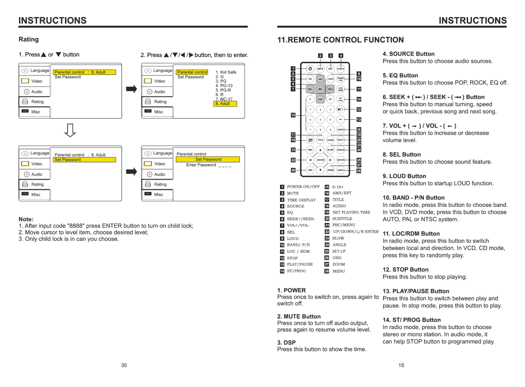 Boss Audio Systems BV9996B manual 