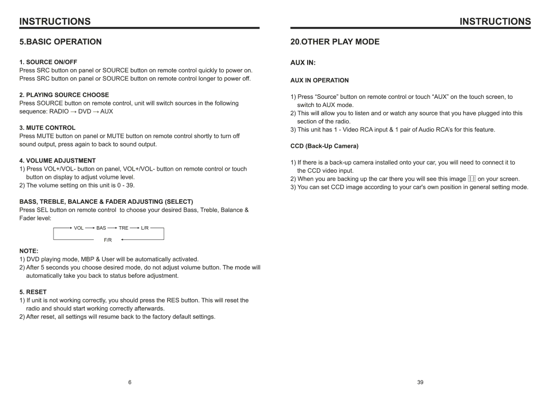 Boss Audio Systems BV9996B manual 