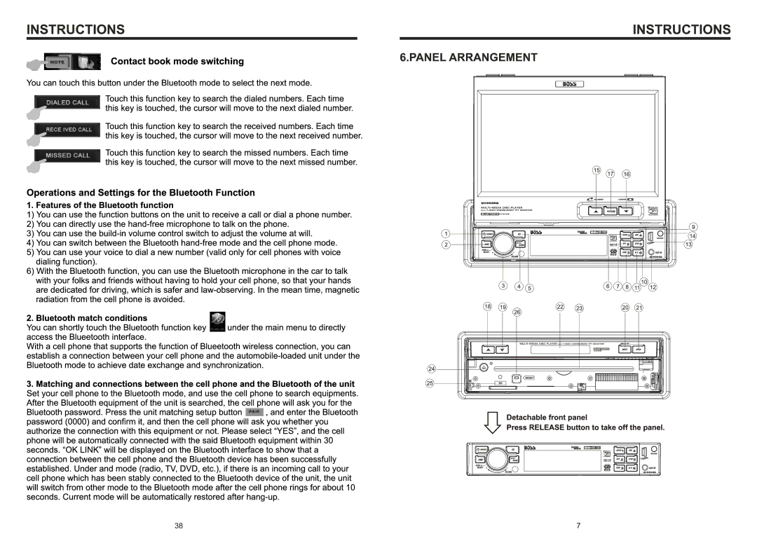 Boss Audio Systems BV9996B manual 