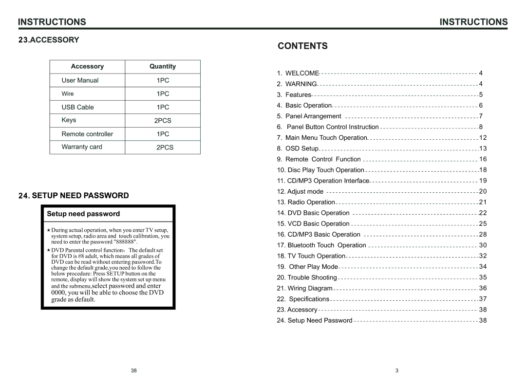 Boss Audio Systems BV9996BT manual Setup need password 