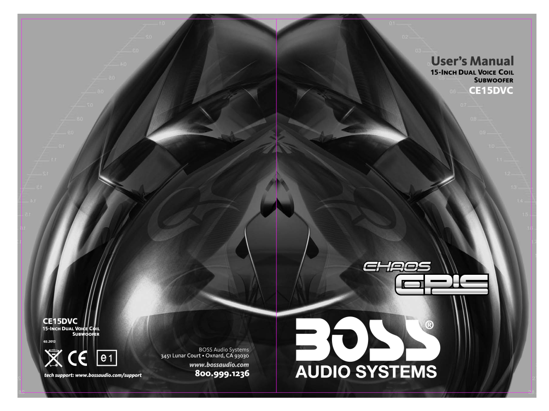 Boss Audio Systems CE15DVC manual 