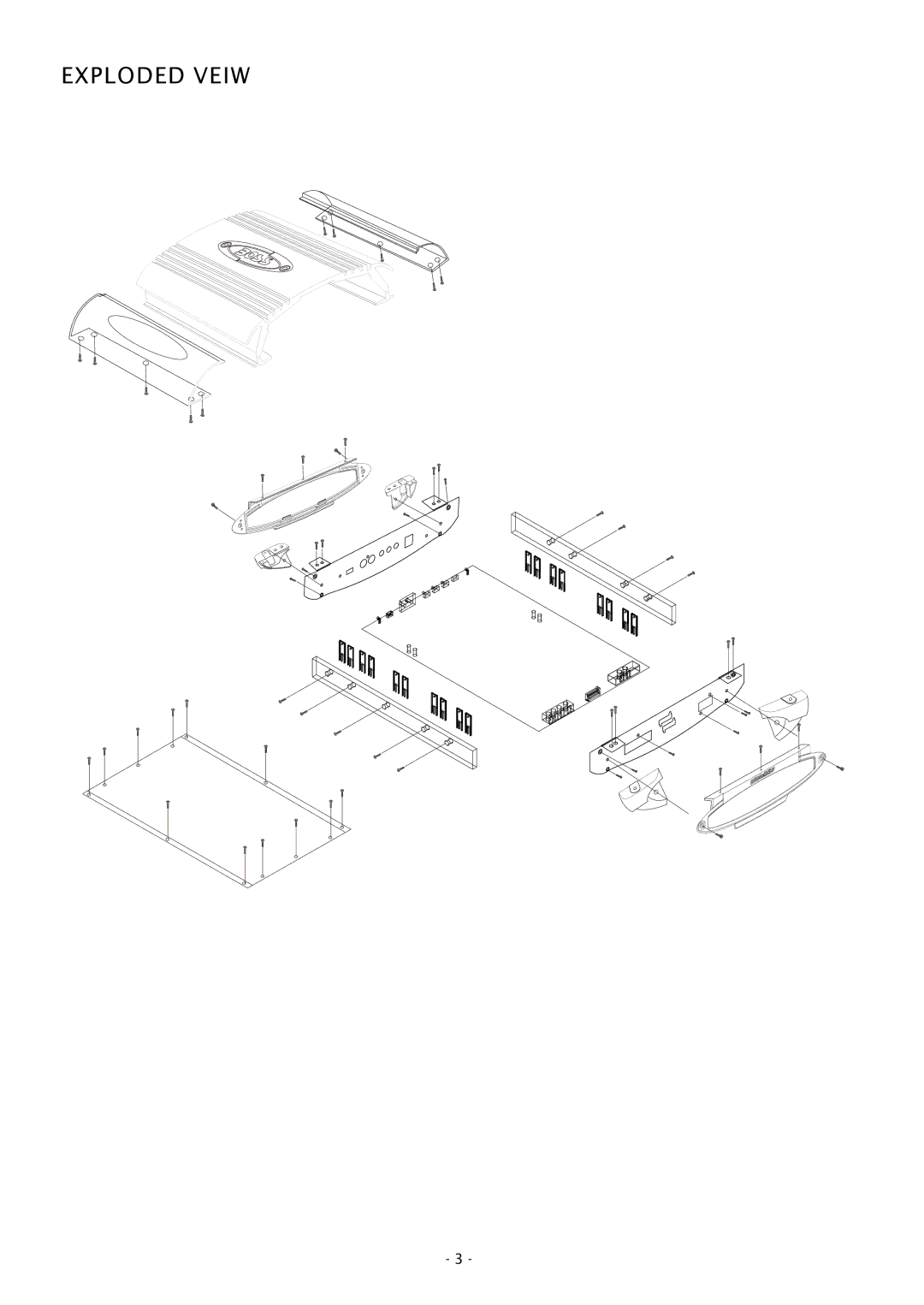 Boss Audio Systems CH1200M specifications Exploded Veiw 