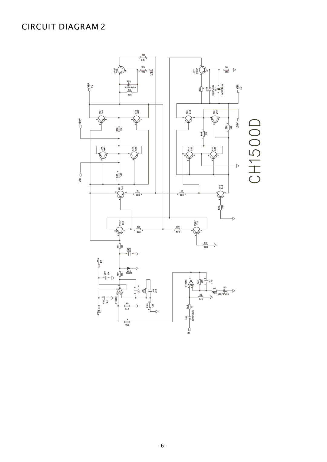 Boss Audio Systems CH1500D specifications Circuit Diagram 