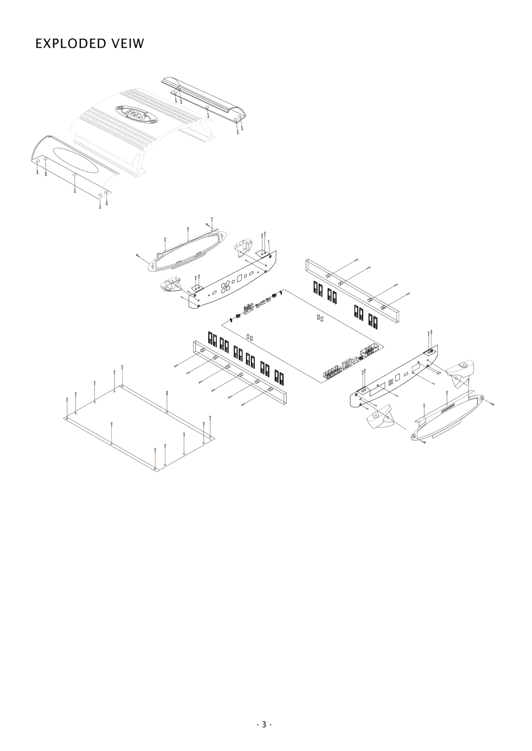 Boss Audio Systems CH3000D specifications Exploded Veiw 