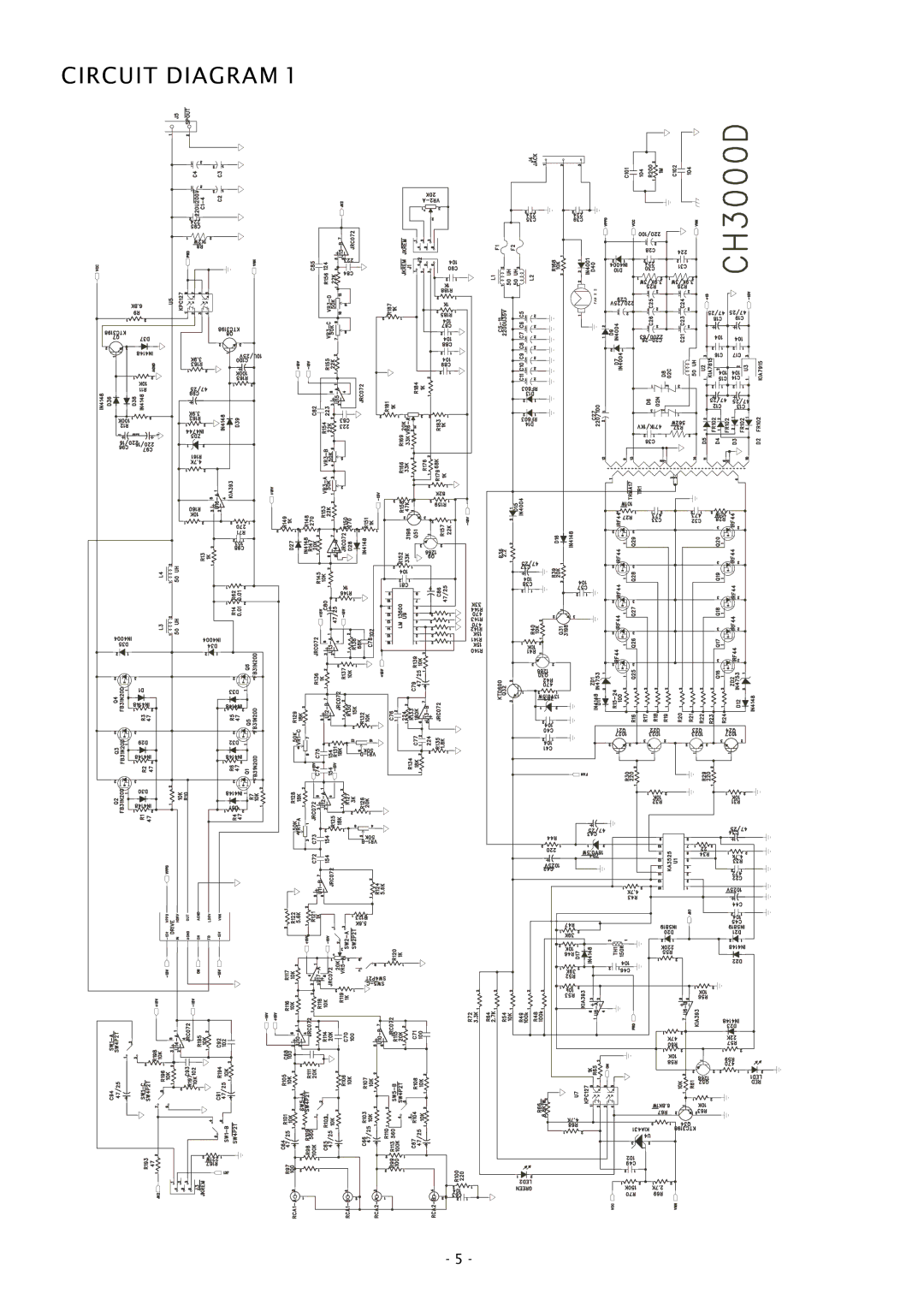 Boss Audio Systems CH3000D specifications Circuit Diagram 