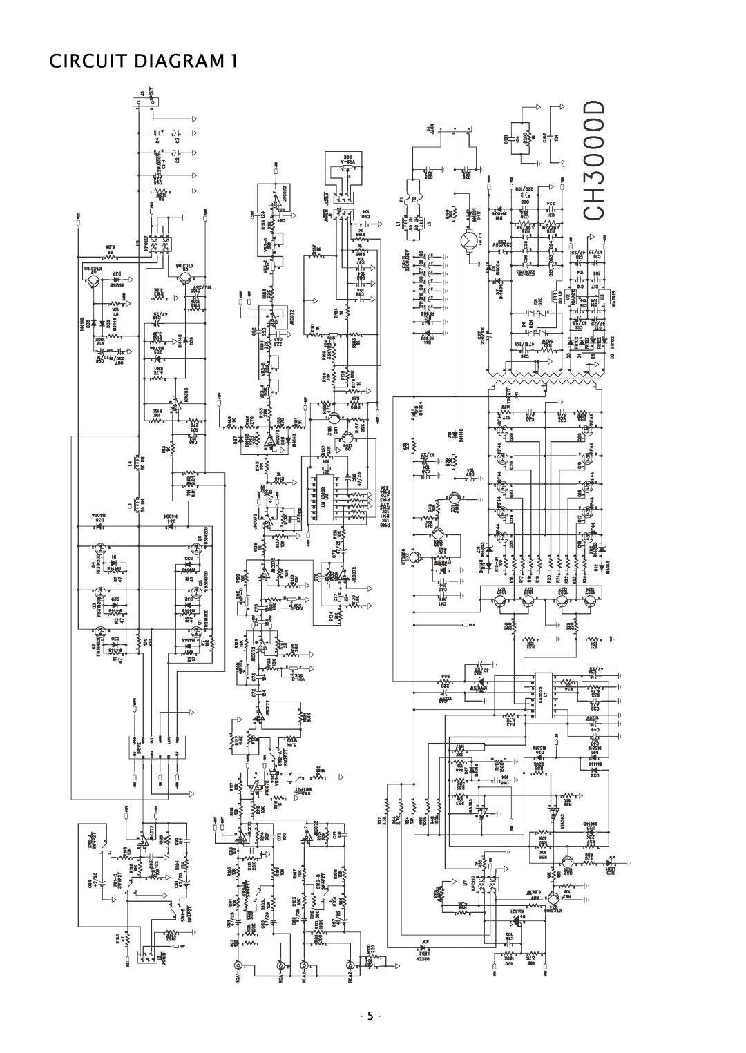 Boss Audio Systems CH3000D specifications Circuit Diagram 