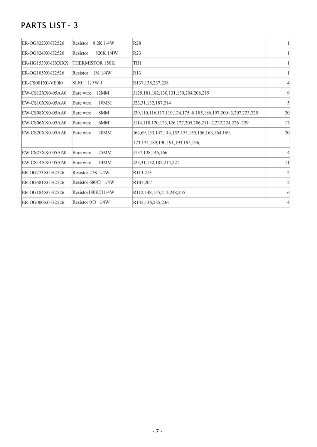Boss Audio Systems CH450 specifications Parts List 