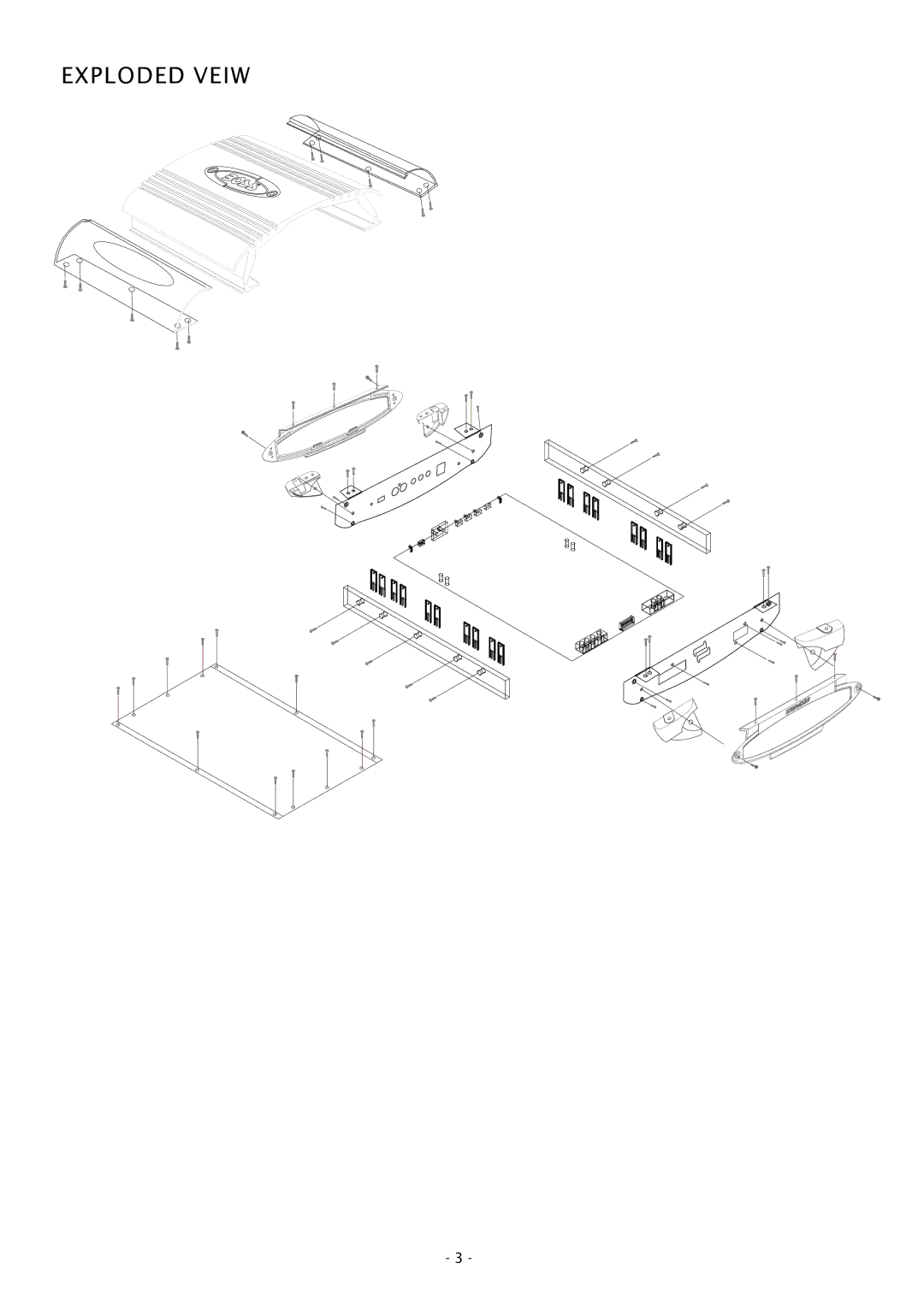 Boss Audio Systems CH850M specifications Exploded Veiw 