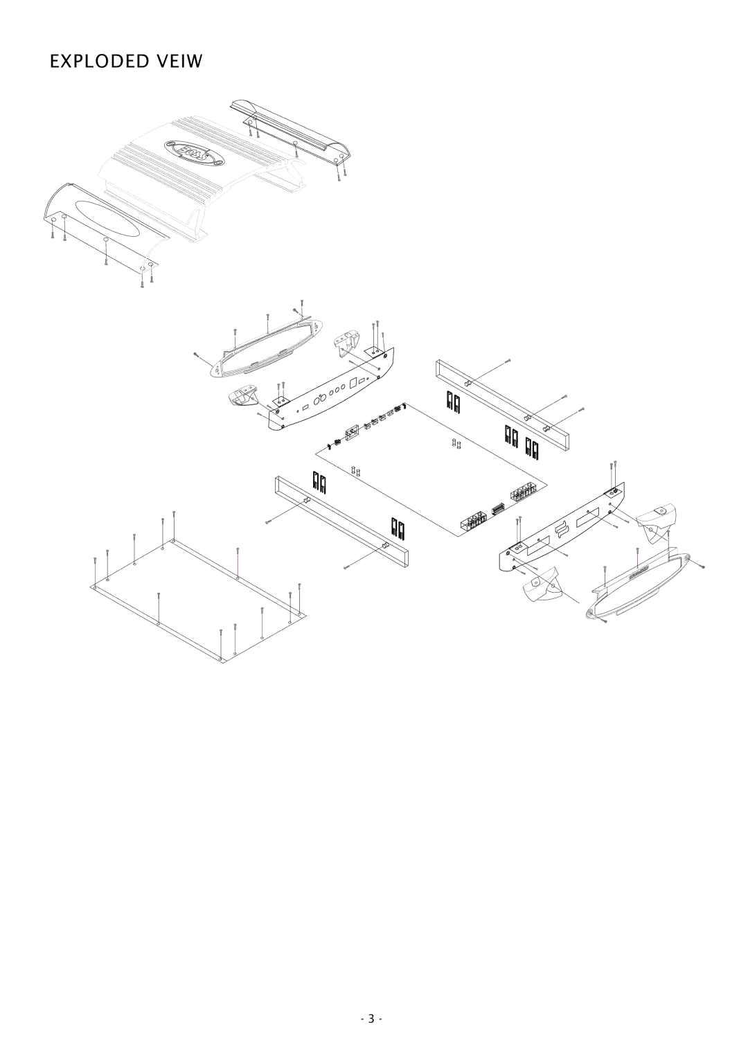 Boss Audio Systems CH900 specifications Exploded Veiw 