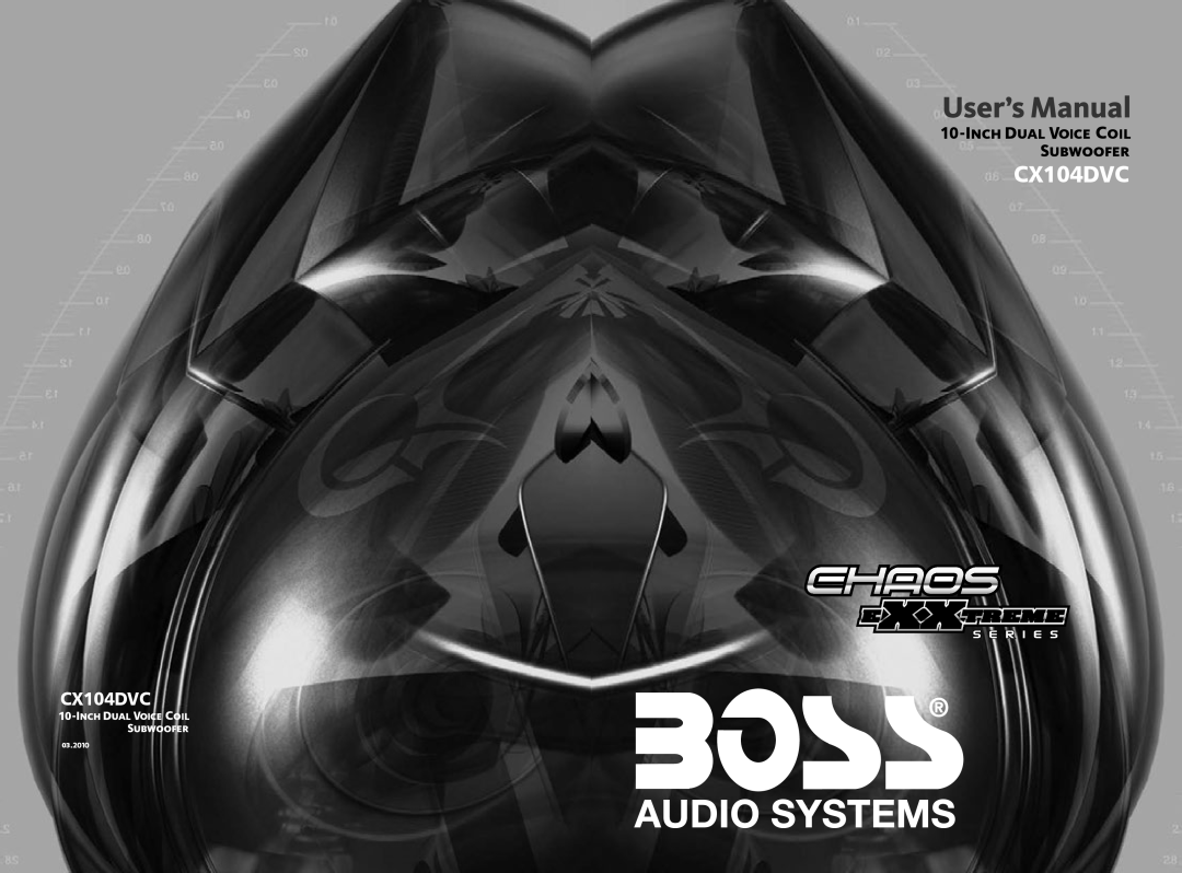 Boss Audio Systems CX104DVC manual 