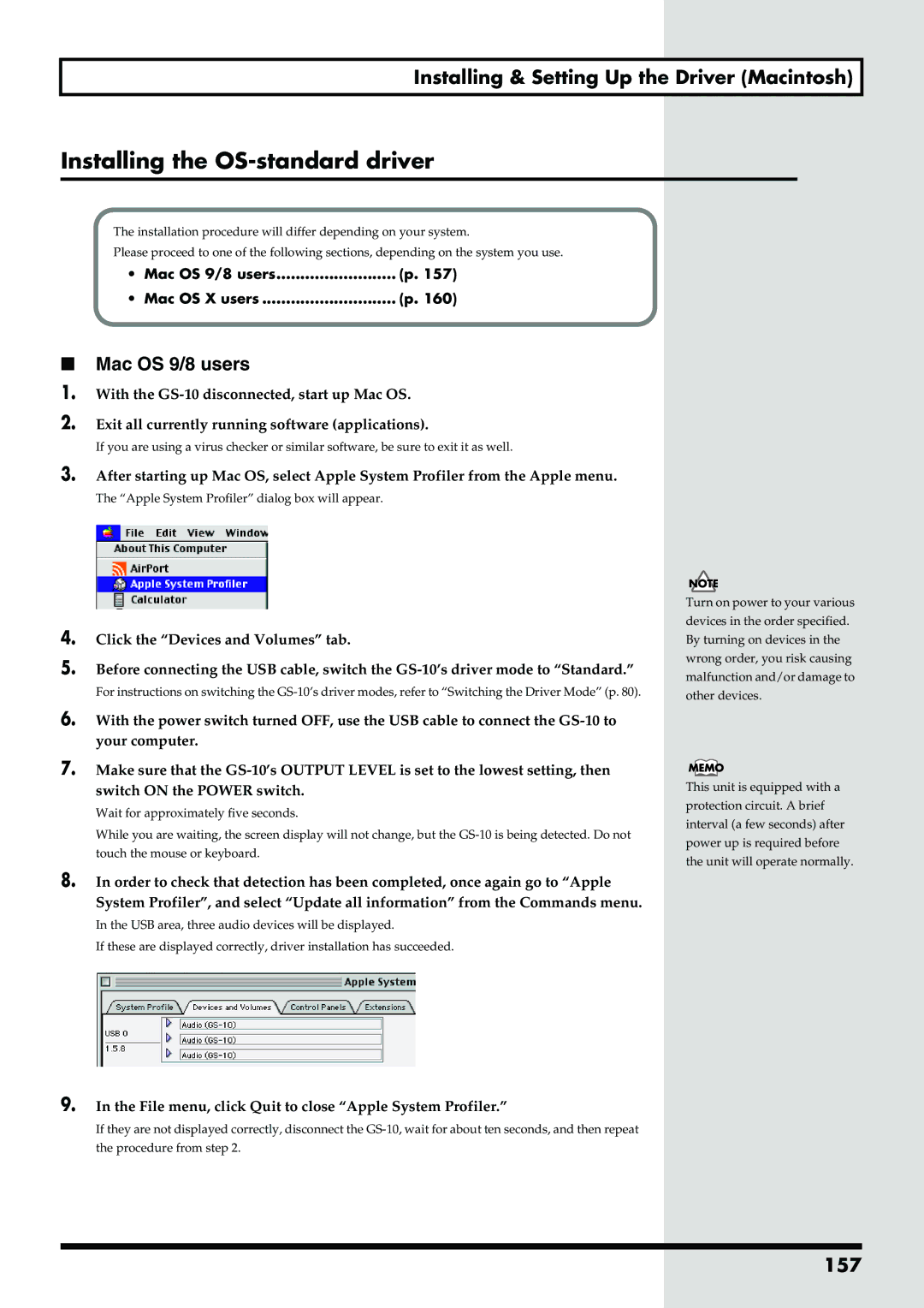 Boss Audio Systems GS-10 owner manual 157, File menu, click Quit to close Apple System Profiler 