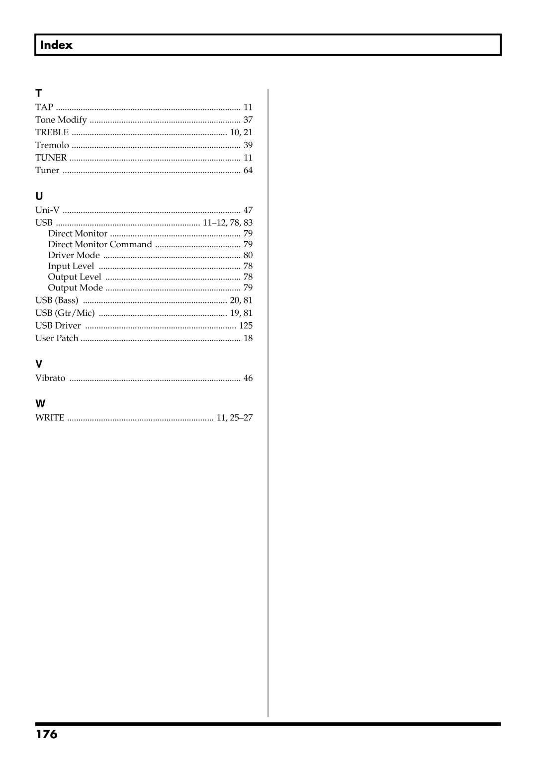 Boss Audio Systems GS-10 owner manual 176, Usb 