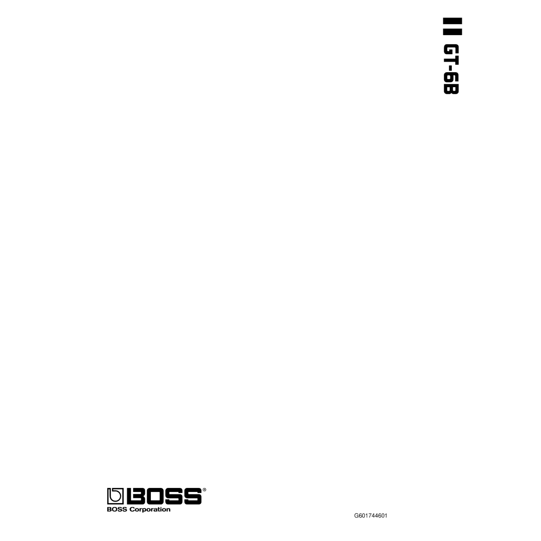 Boss Audio Systems GT-6B owner manual G601744601 