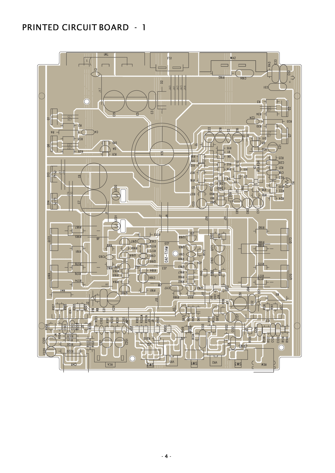 Boss Audio Systems GT1000M service manual Printed Circuit Board 