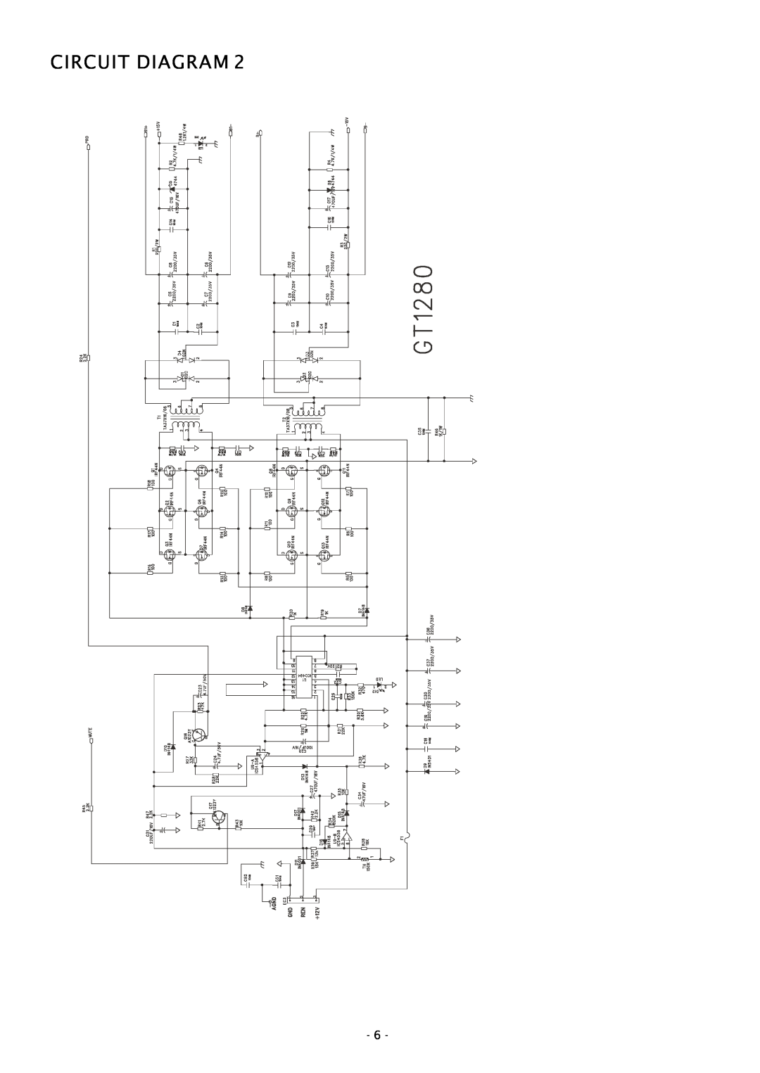 Boss Audio Systems GT1280 service manual Circuit Diagram 