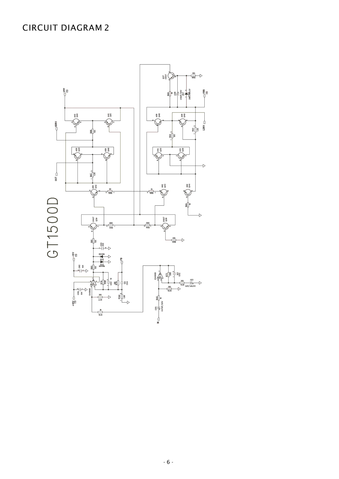 Boss Audio Systems GT1500D service manual Circuit Diagram 