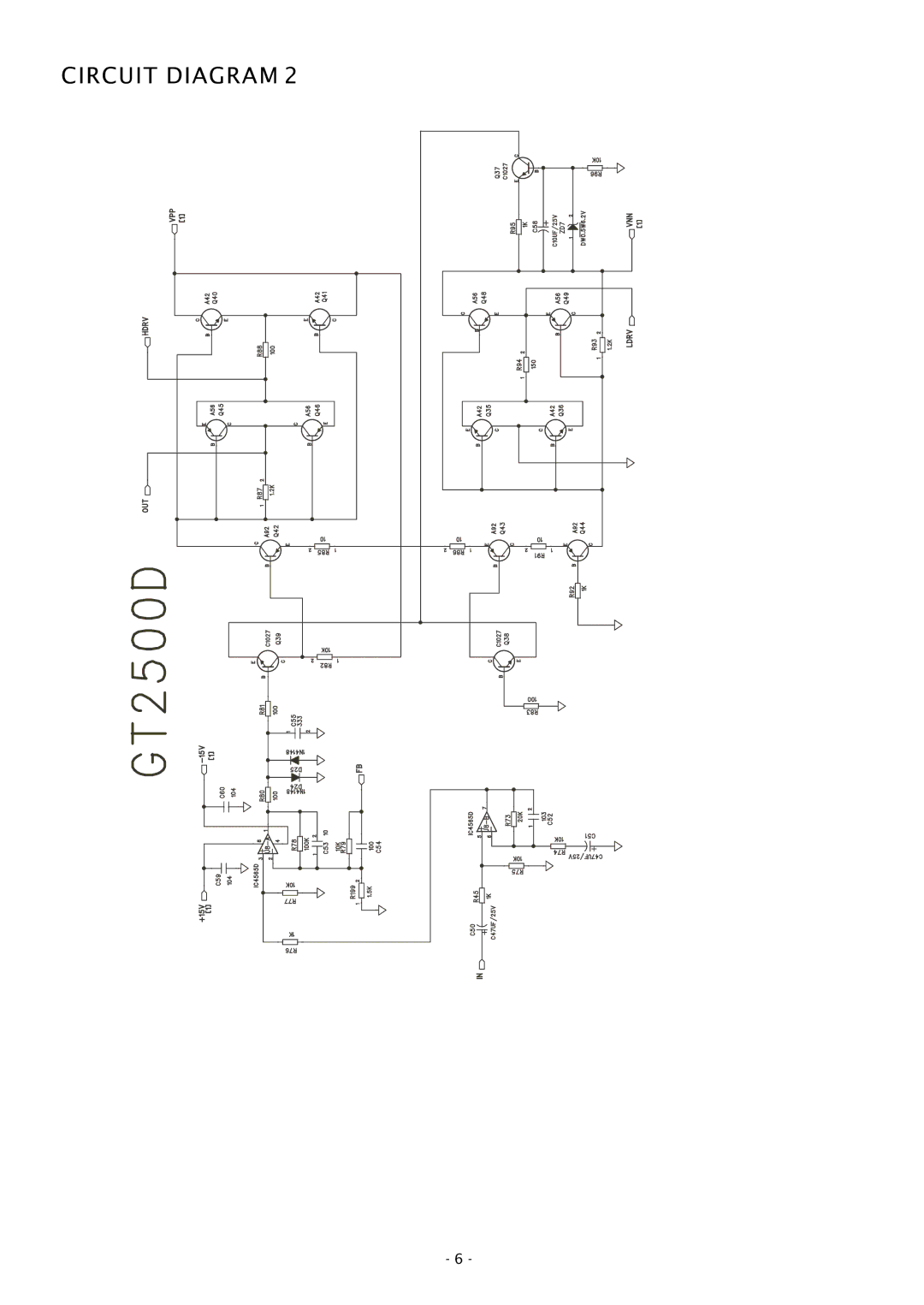 Boss Audio Systems GT2500D service manual Circuit Diagram 