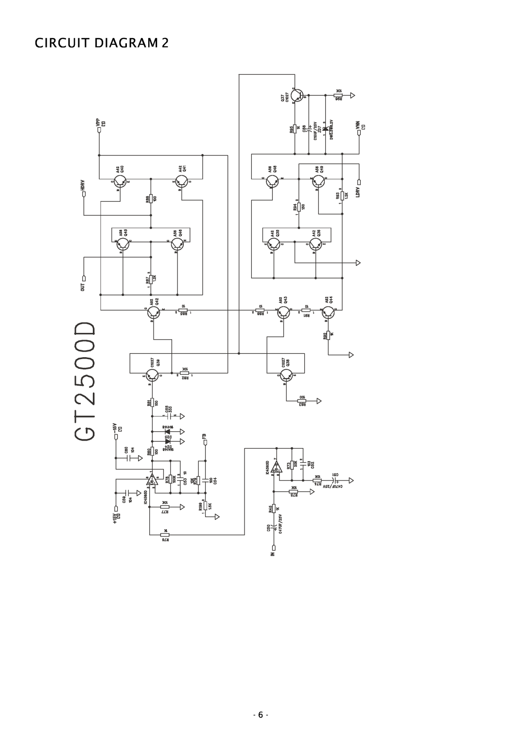 Boss Audio Systems GT2500D service manual Circuit Diagram 