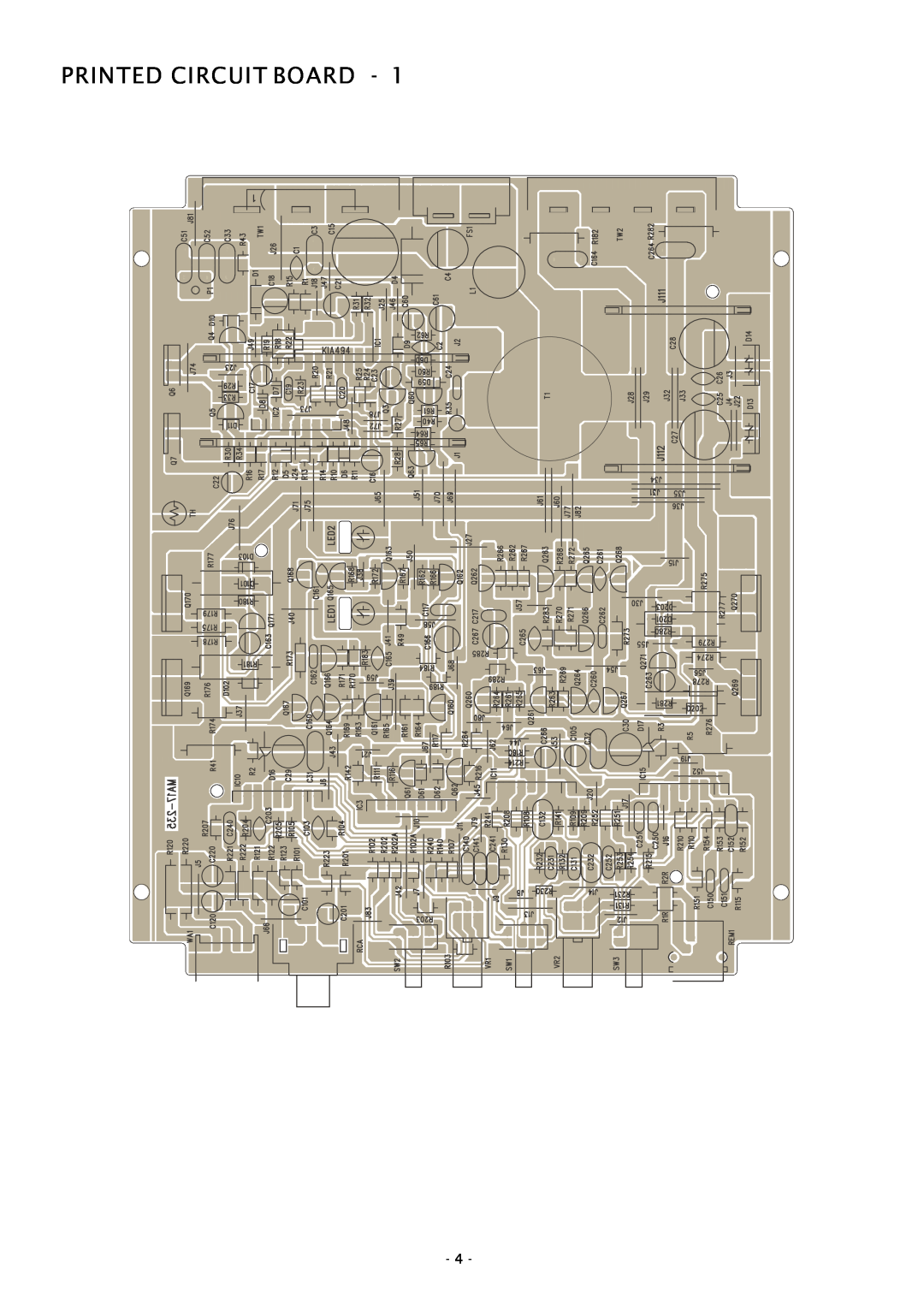 Boss Audio Systems GT380 service manual Printed Circuit Board 