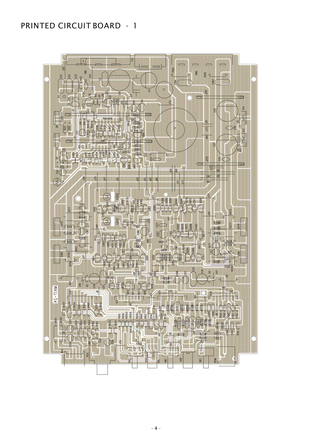 Boss Audio Systems GT480 service manual Printed Circuit Board 