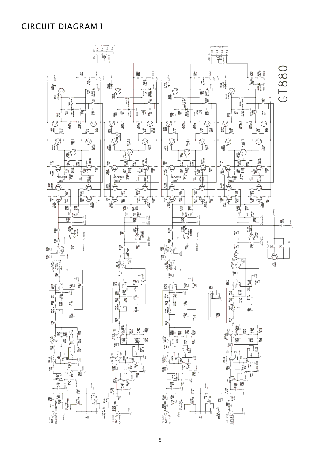 Boss Audio Systems GT880 service manual Circuit Diagram 