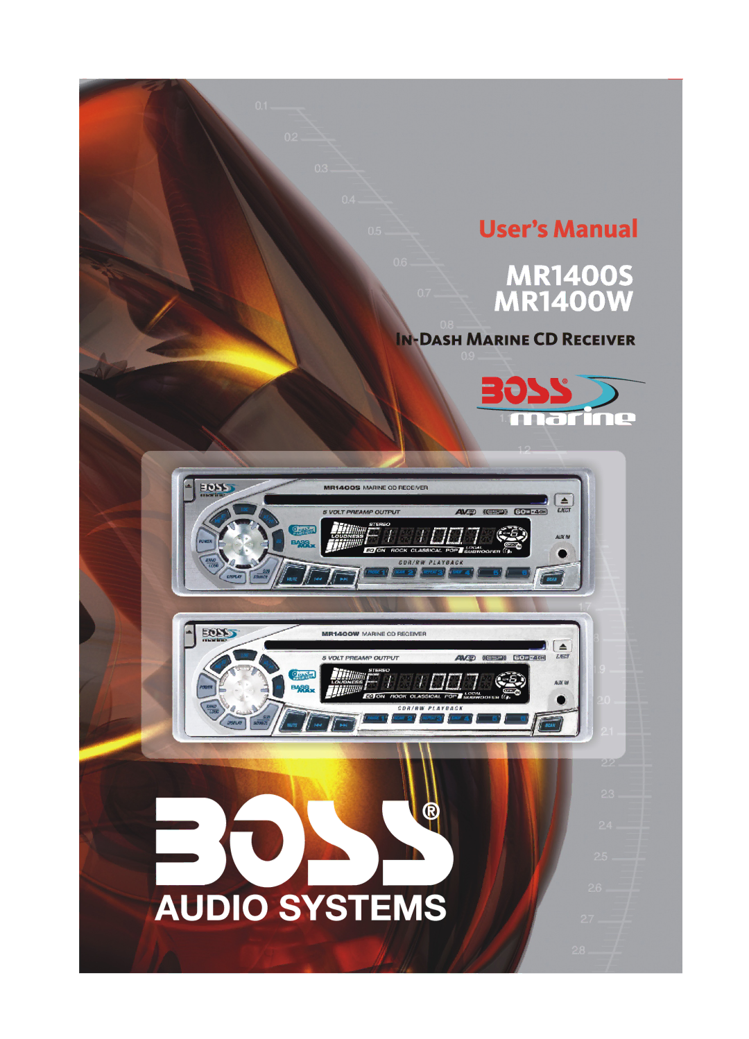 Boss Audio Systems MR1400S manual 