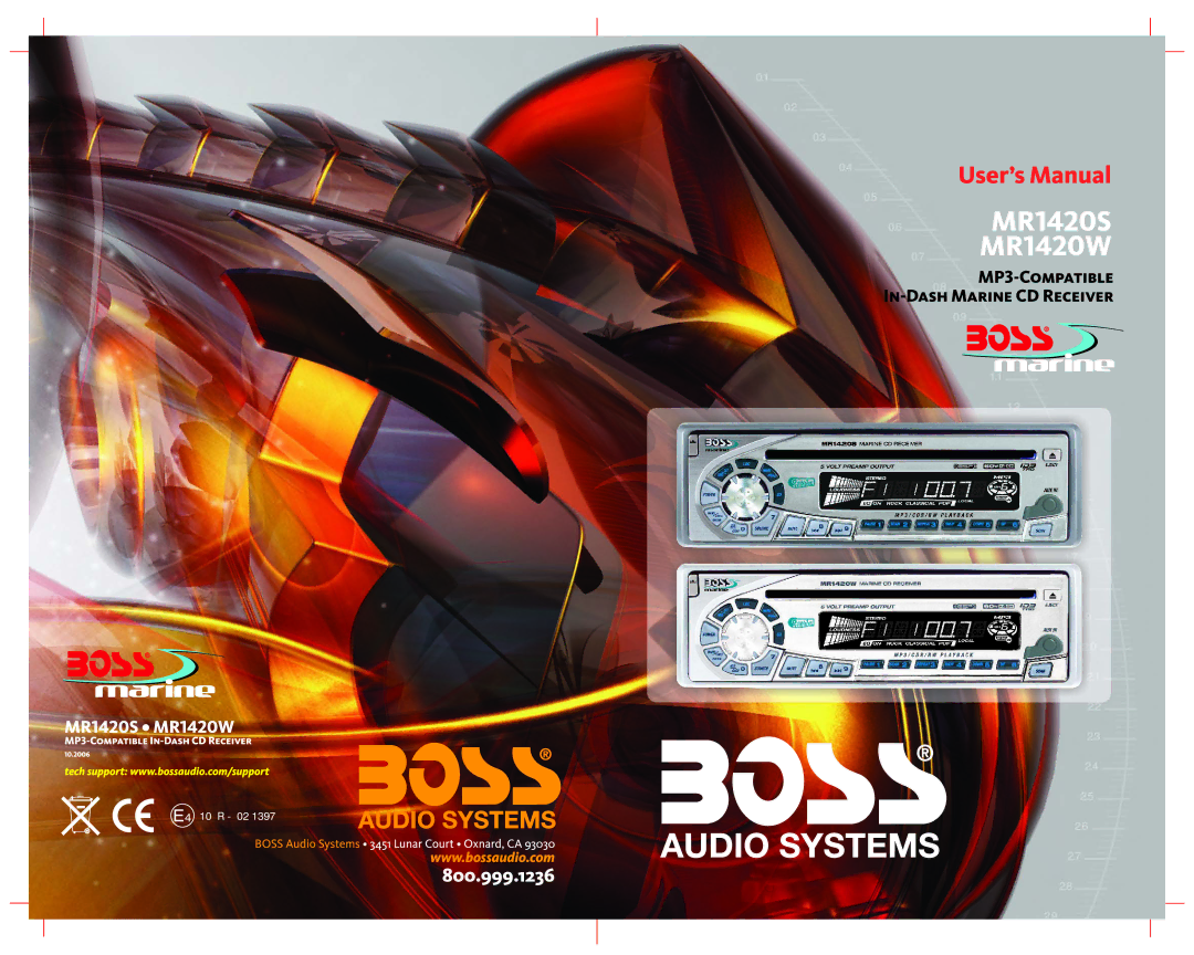 Boss Audio Systems MR1420W, mr1420s manual 