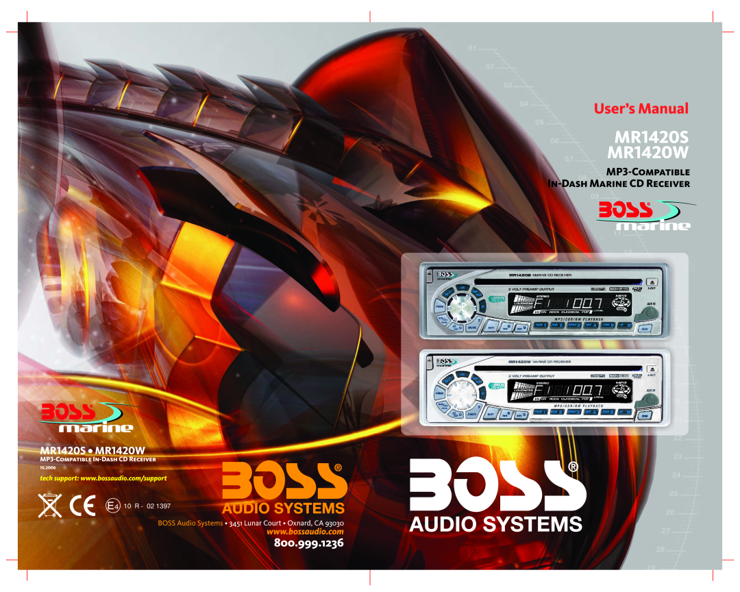 Boss Audio Systems MR1420W, mr1420s manual 4 10 R - 02 