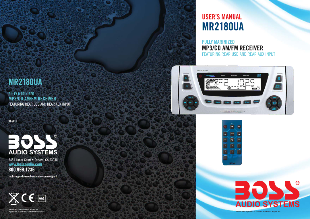 Boss Audio Systems MR218OUA manual 
